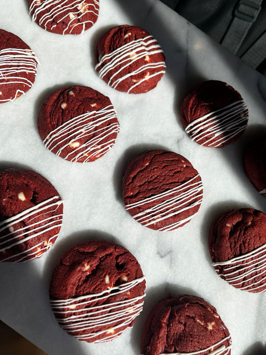 Red Velvet White Chocolate Chip Cookie